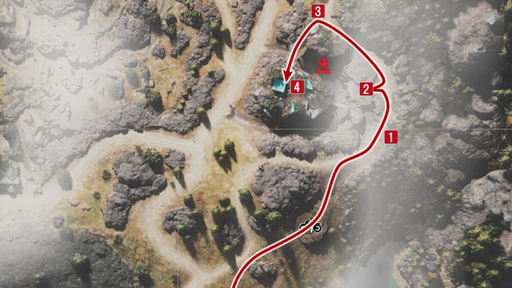 野盗キャンプの攻略マップ
