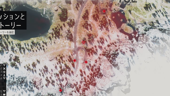 バリーレイクにあるフリーカーの巣の場所マップ