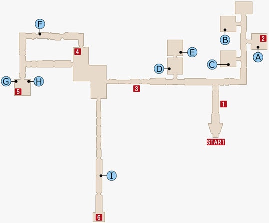 FF15のジグナタス要塞・エリア６のマップ