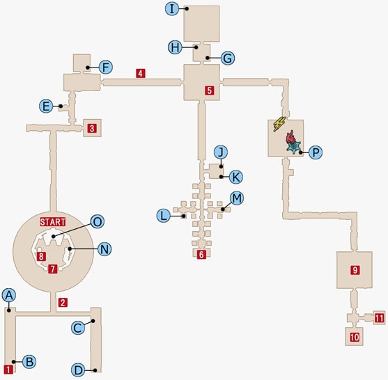 FF15のジグナタス要塞・エリア７のマップ