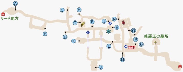 キカトリーク塹壕跡のマップ