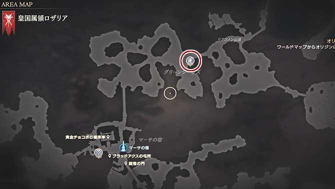 ヒペリオンの石塔の場所のマップ
