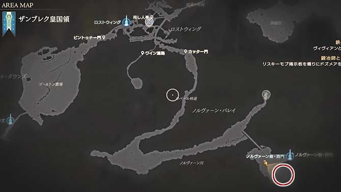 ドズメアの居場所のマップ