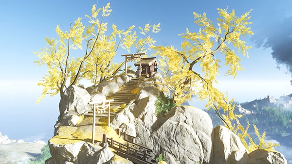 神社の峰の風景