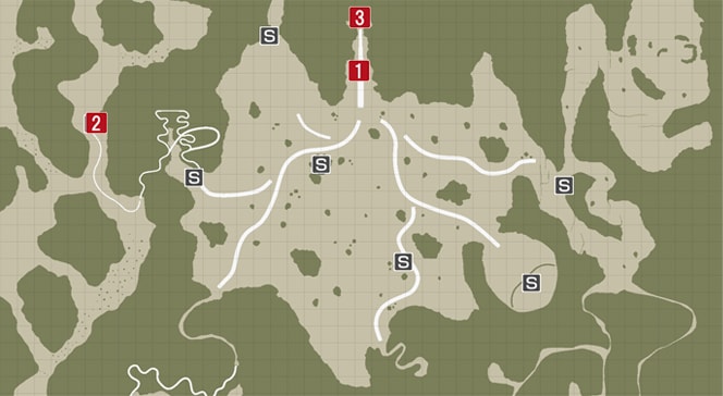 サイドミッション3『父は何処へ』の攻略マップ