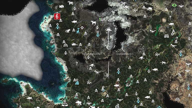 ヴィスタポイント：果てしなき沿岸の場所マップ