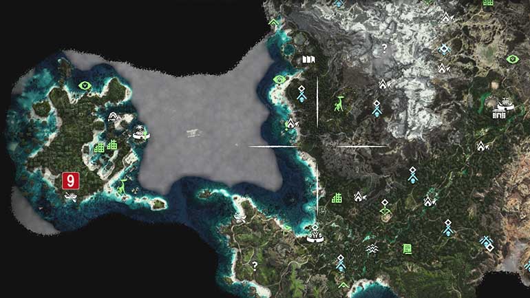 ヴィスタポイント：天空塔の島の場所マップ