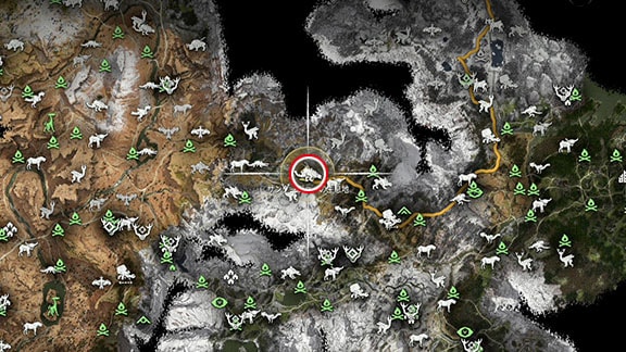 サンダージョーの狩場のマップ