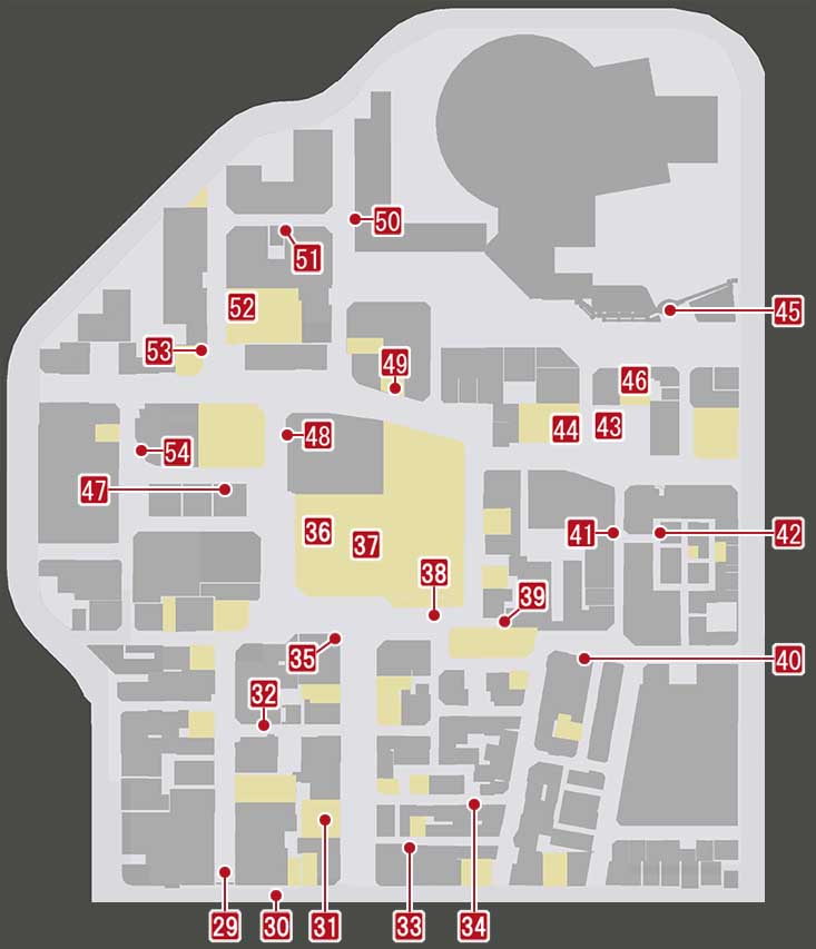 神室町にあるリスの絵の場所のマップ