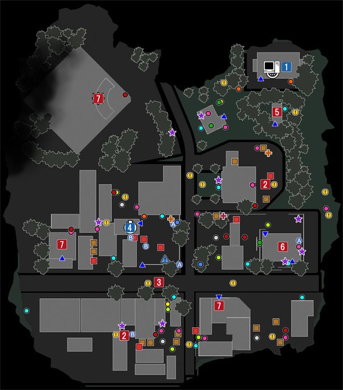 商業地区のマップ