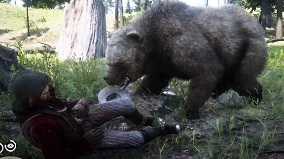 狩猟家5の熊とのバトルシーン
