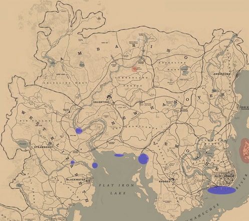 アカヒレカワカマスの居場所マップ