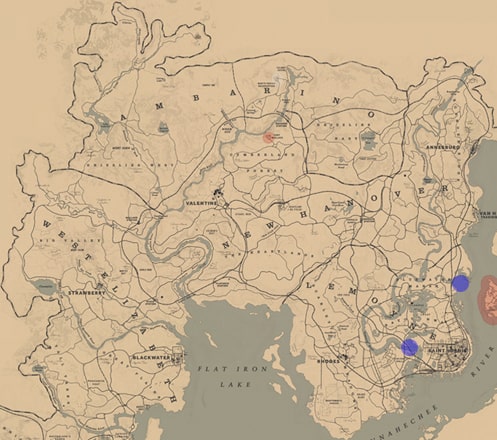 ブルヘッドナマズの居場所マップ