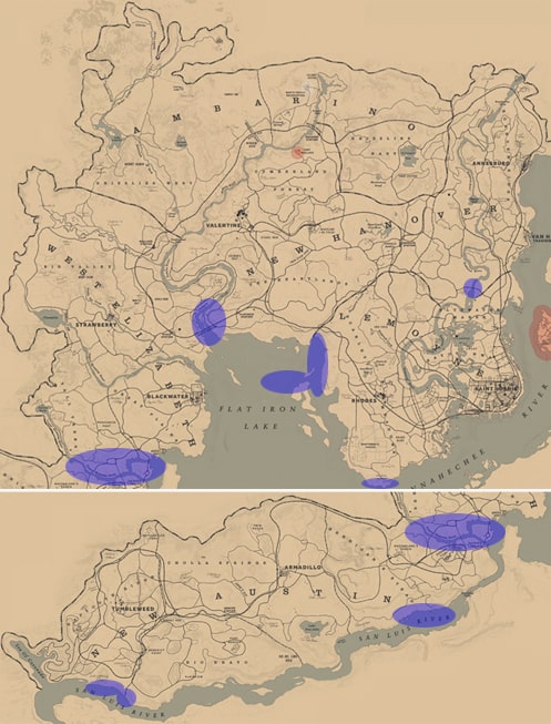 ニジマスの居場所マップ