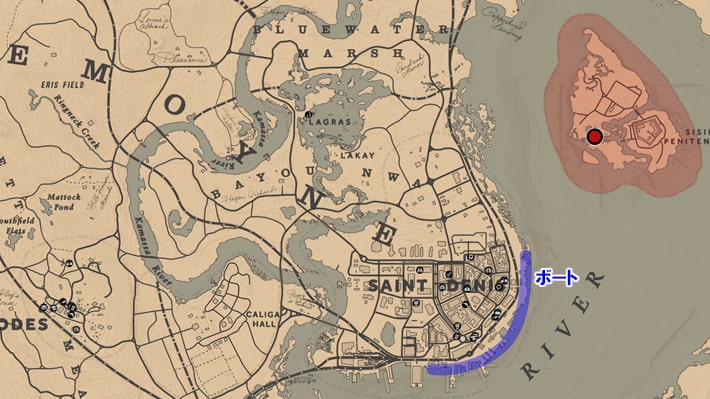 伝説のブルヘッドナマズの居場所マップ