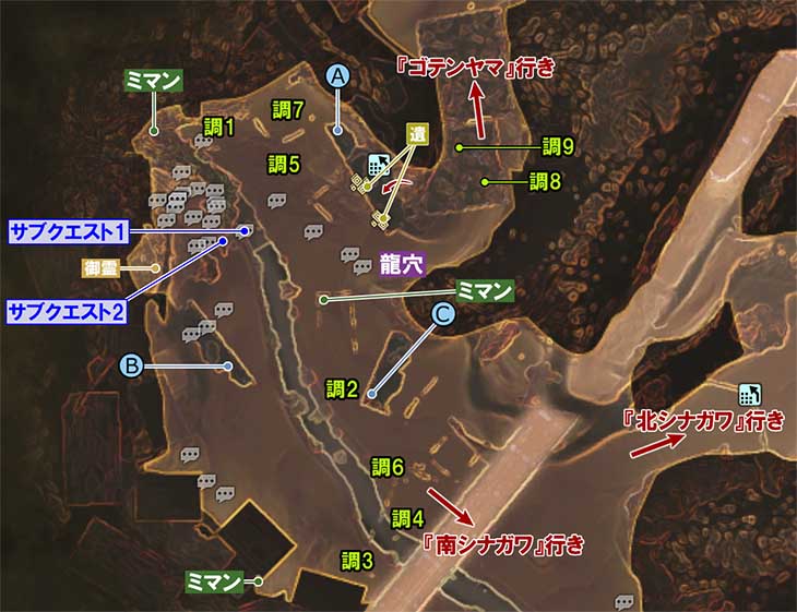 妖精の集落の攻略マップ