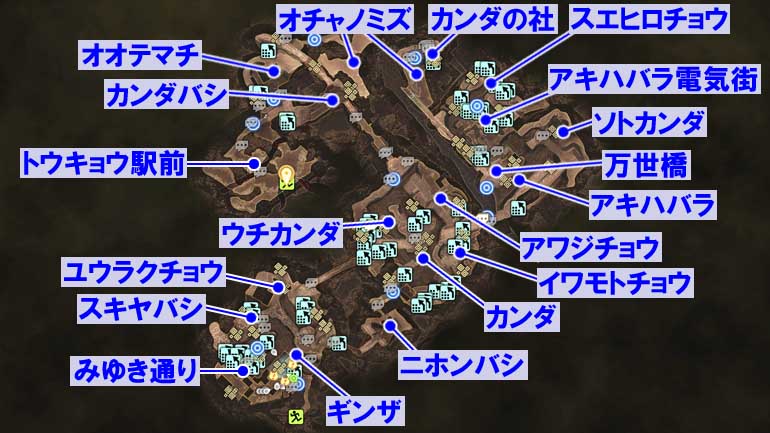 魔界：千代田区のマップ