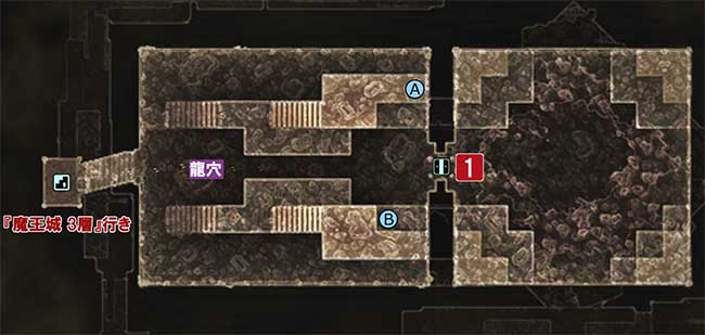 魔王城 4層の攻略マップ