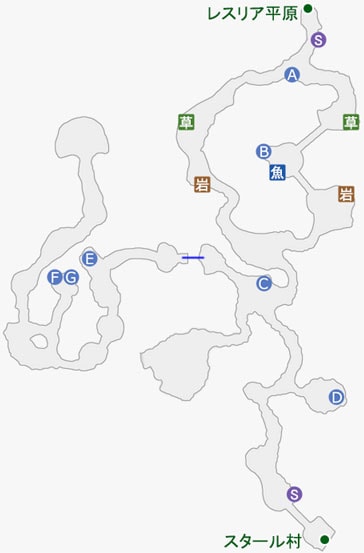 ダカーフ山道のマップ