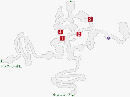 日和見のマーゲイの居場所のマップ
