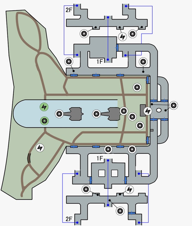 ヒーローハントの帝国軍駐屯地のマップ