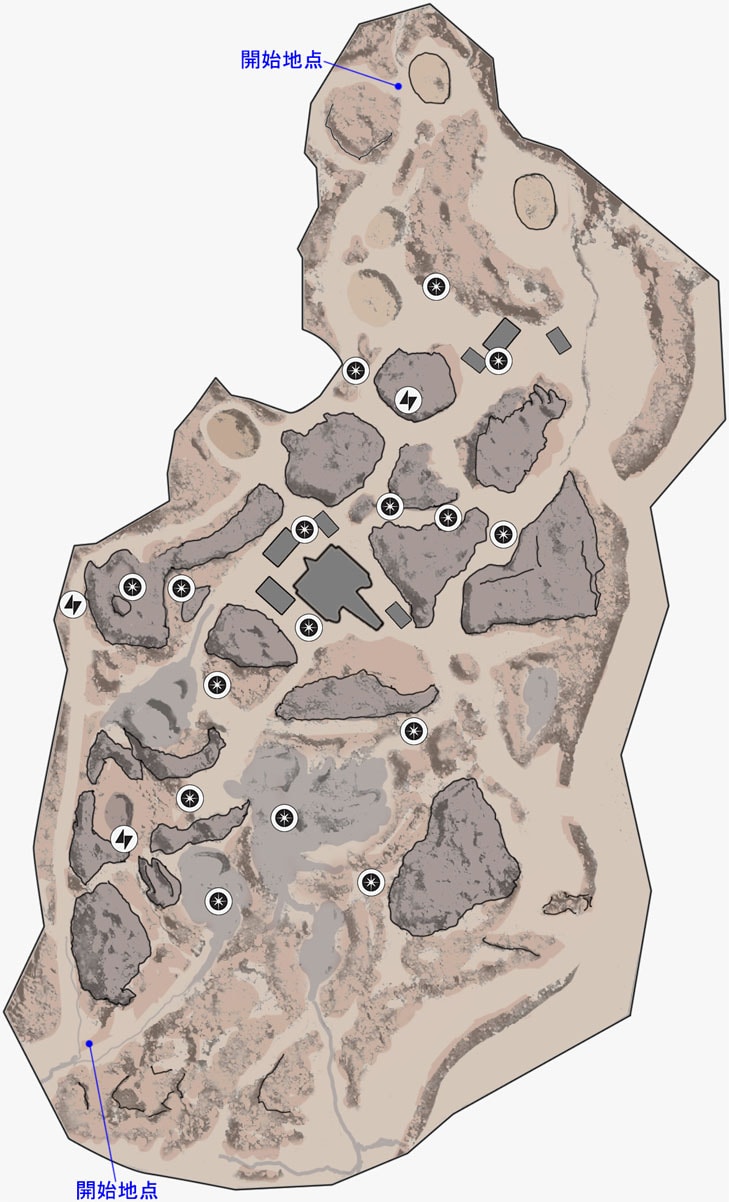 ブラストのサルファ・フィールドのマップ