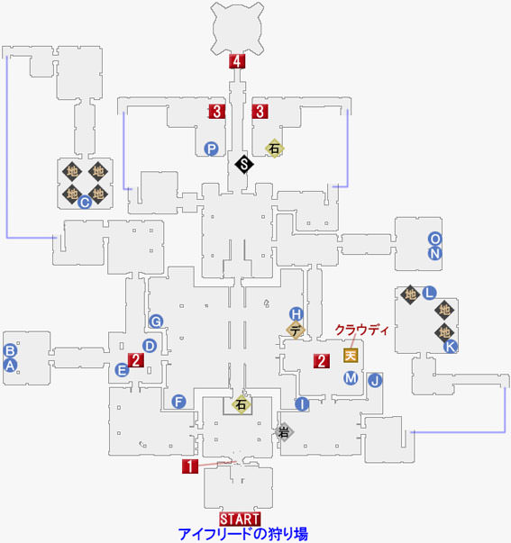 地の試練神殿モルゴースの攻略マップ