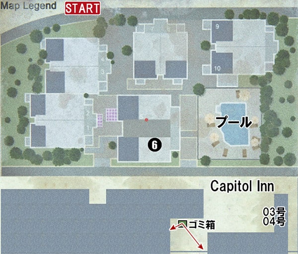 Map 6：アパート6番の攻略マップ