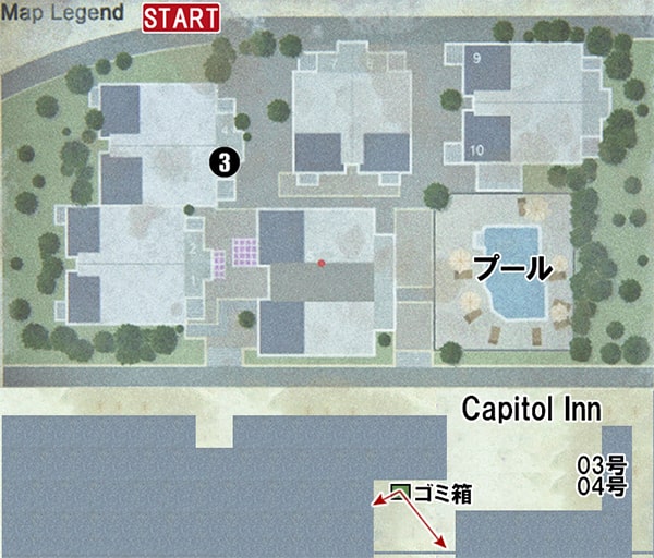 Map 3：アパート3番の攻略マップ