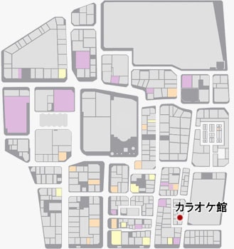 カラオケ館の場所のマップ