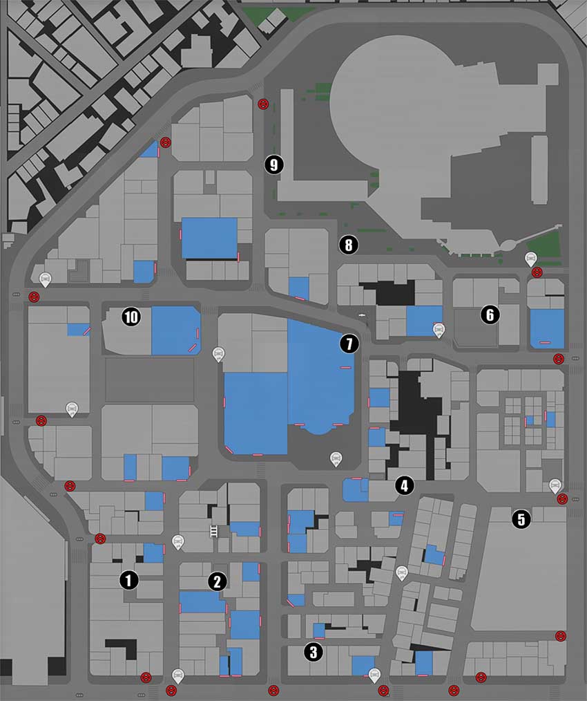 神室町のバイトレスキューの発生場所マップ